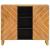 Dulap lateral, maro și negru, 90x33,5x75 cm lemn masiv de mango GartenMobel Dekor