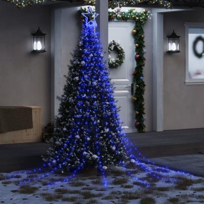 Lumină pentru brad de Crăciun 320 LED-uri albastru 375 cm GartenMobel Dekor