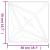 Panouri de perete 24 buc. alb 50x50 cm EPS 6 m² stea GartenMobel Dekor