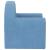 Canapea extensibilă pentru copii, albastru, pluș moale GartenMobel Dekor