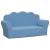 Canapea pentru copii cu 2 locuri, albastru, pluș moale GartenMobel Dekor