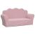 Canapea pentru copii cu 2 locuri, roz, pluș moale GartenMobel Dekor