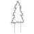 Decor brad cu lumini de Crăciun cu țăruși 3 buc. 50 LED 30 cm GartenMobel Dekor