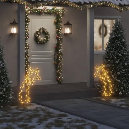 Decorațiune meteorit cu lumini de Crăciun/țăruși 115 LED 89 cm GartenMobel Dekor