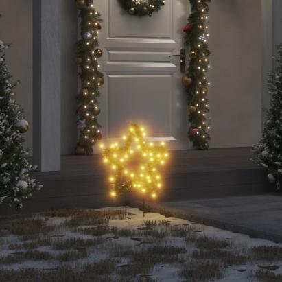 Decor stele luminoase de Crăciun cu țăruși 3 buc. 50 LED 29 cm GartenMobel Dekor