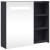 Dulap cu oglindă de baie cu lumină LED, gri, 60x13x52 cm GartenMobel Dekor