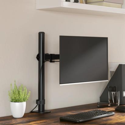 Suport de perete pentru monitor VESA 75/100 mm, negru, oțel GartenMobel Dekor