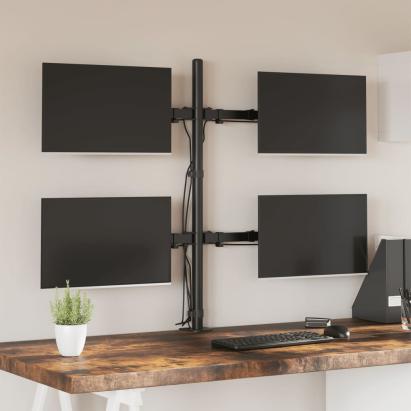 Suport de perete pentru monitor VESA 75/100 mm, negru, oțel GartenMobel Dekor