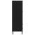 Șifonier SENJA, aspect ratan negru, 90x55x175cm, lemn masiv pin GartenMobel Dekor