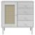 Servantă SENJA, aspect ratan alb, 80x40x80 cm, lemn masiv pin GartenMobel Dekor