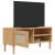 Comodă TV SENJA aspect ratan maro, 106x40x49 cm, lemn masiv pin GartenMobel Dekor