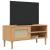 Comodă TV SENJA aspect ratan maro, 106x40x49 cm, lemn masiv pin GartenMobel Dekor