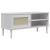 Comodă TV SENJA aspect ratan alb, 106x40x49 cm, lemn masiv pin GartenMobel Dekor