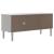 Comodă TV SENJA aspect ratan alb, 106x40x49 cm, lemn masiv pin GartenMobel Dekor