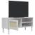Comodă TV SENJA aspect ratan alb, 106x40x49 cm, lemn masiv pin GartenMobel Dekor