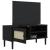 Comodă TV SENJA aspect ratan negru 106x40x49 cm lemn masiv pin GartenMobel Dekor