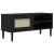 Comodă TV SENJA aspect ratan negru 106x40x49 cm lemn masiv pin GartenMobel Dekor