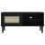 Comodă TV SENJA aspect ratan negru 106x40x49 cm lemn masiv pin GartenMobel Dekor
