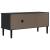 Comodă TV SENJA aspect ratan negru 106x40x49 cm lemn masiv pin GartenMobel Dekor