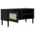 Comodă TV SENJA aspect ratan negru 106x40x49 cm lemn masiv pin GartenMobel Dekor