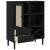 Dulap înalt SENJA aspect ratan negru, 90x40x112cm GartenMobel Dekor