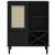 Dulap înalt SENJA aspect ratan negru, 90x40x112cm GartenMobel Dekor