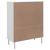 Dulap înalt SENJA aspect ratan alb, 90x40x112cm, lemn masiv pin GartenMobel Dekor