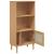 Bibliotecă SENJA aspect ratan maro 60x35x130 cm lemn masiv pin GartenMobel Dekor