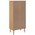 Bibliotecă SENJA aspect ratan maro 60x35x130 cm lemn masiv pin GartenMobel Dekor