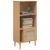 Bibliotecă SENJA aspect ratan maro 60x35x130 cm lemn masiv pin GartenMobel Dekor
