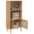 Bibliotecă SENJA aspect ratan maro 60x35x130 cm lemn masiv pin GartenMobel Dekor