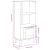 Bibliotecă SENJA aspect ratan alb 60x35x130 cm lemn masiv pin GartenMobel Dekor
