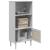 Bibliotecă SENJA aspect ratan alb 60x35x130 cm lemn masiv pin GartenMobel Dekor