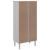 Bibliotecă SENJA aspect ratan alb 60x35x130 cm lemn masiv pin GartenMobel Dekor