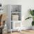 Bibliotecă SENJA aspect ratan alb 60x35x130 cm lemn masiv pin GartenMobel Dekor