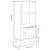 Bibliotecă SENJA aspect ratan negru 60x35x130 cm lemn masiv pin GartenMobel Dekor