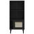 Bibliotecă SENJA aspect ratan negru 60x35x130 cm lemn masiv pin GartenMobel Dekor