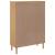 Bibliotecă SENJA aspect ratan maro 90x35x130 cm lemn masiv pin GartenMobel Dekor