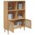 Bibliotecă SENJA aspect ratan maro 90x35x130 cm lemn masiv pin GartenMobel Dekor