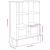Bibliotecă SENJA aspect ratan maro 90x35x130 cm lemn masiv pin GartenMobel Dekor