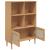 Bibliotecă SENJA aspect ratan maro 90x35x130 cm lemn masiv pin GartenMobel Dekor