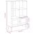 Bibliotecă SENJA, aspect ratan alb, 90x35x130 cm lemn masiv pin GartenMobel Dekor