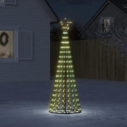 Con de lumină brad de Crăciun cu 275 LED-uri, alb cald, 180 cm GartenMobel Dekor