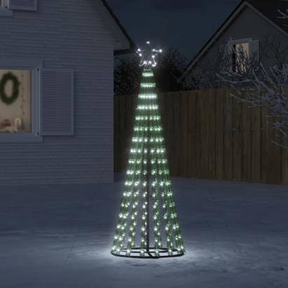 Con de lumină brad de Crăciun cu 275 LED-uri, alb rece, 180 cm GartenMobel Dekor