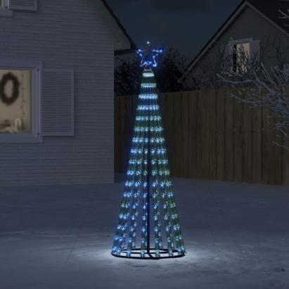 Con de lumină brad de Crăciun, 275 LED-uri, albastru, 180 cm GartenMobel Dekor