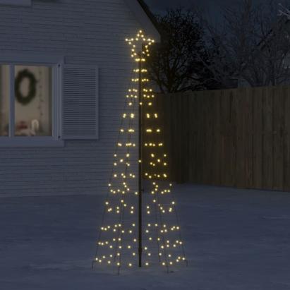 Con de lumină brad de Crăciun cu 220 LED-uri, alb cald, 180 cm GartenMobel Dekor