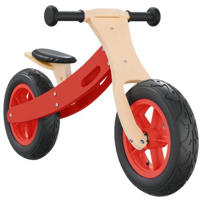 Bicicletă echilibru pentru copii, cauciucuri pneumatice, roșu GartenMobel Dekor