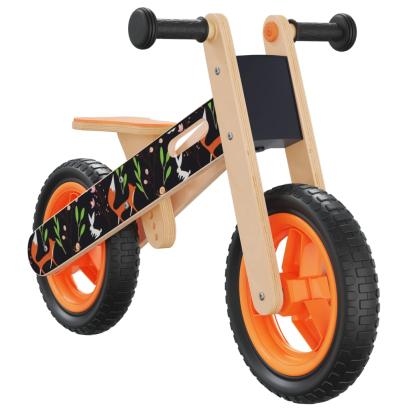 Bicicletă de echilibru pentru copii, imprimeu și portocaliu GartenMobel Dekor