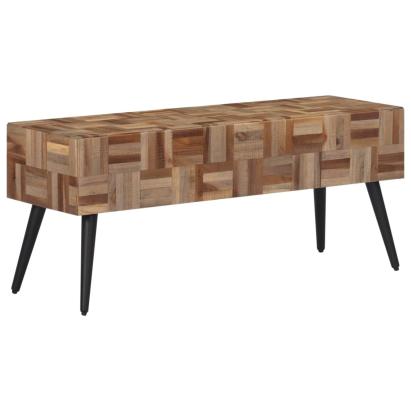 Bancă, 110x35x45 cm, lemn masiv de tec reciclat GartenMobel Dekor