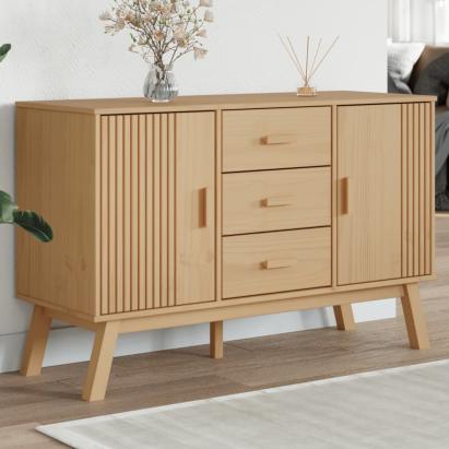 Dulap "OLDEN", maro, 114x43x73,5 cm, lemn masiv pin GartenMobel Dekor